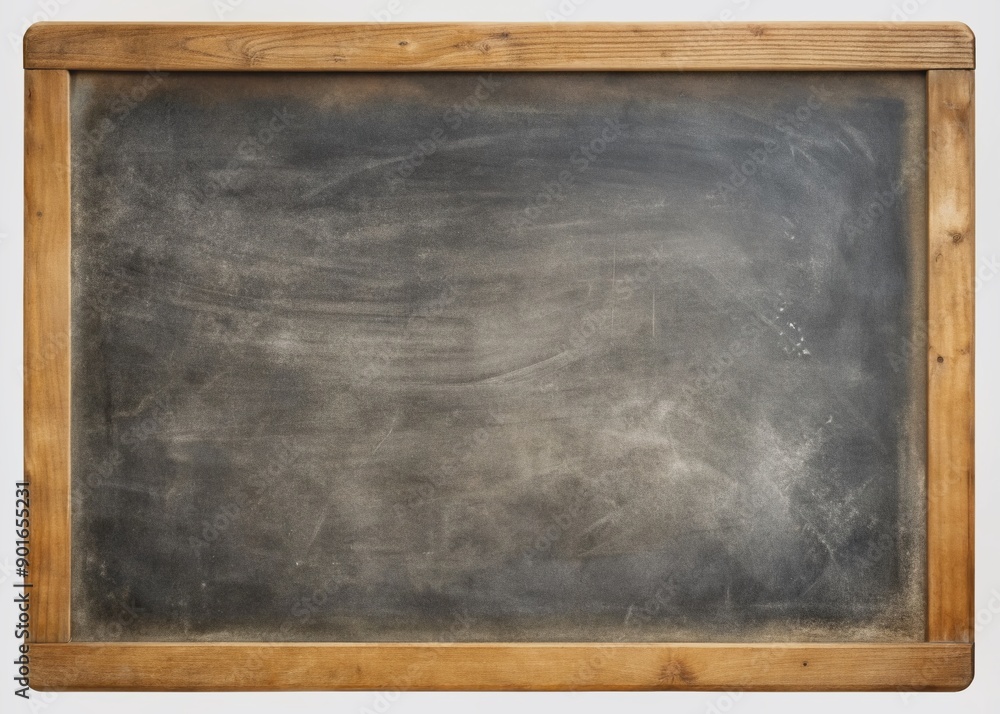 Poster vintage blackboard with abstract erased chalk marks creating a textured background with plenty of ne
