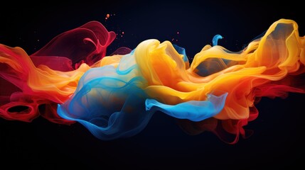 Fluid dynamics with colorful motion trails