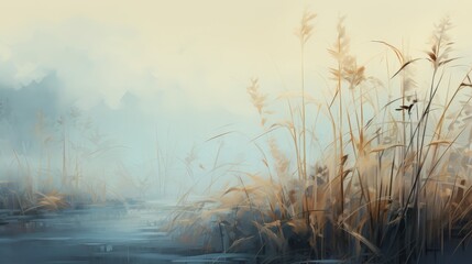 Fototapeta premium Misty Morning Landscape