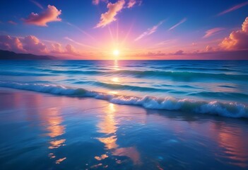 Obraz premium Water wave texture colorful texture gradient background