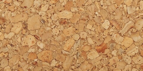 Natural earthy cork seamless texture background with organic imperfections, unique patterns, and warm beige tones, perfect for adding rustic charm to any design project.