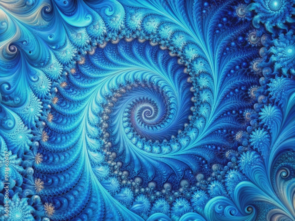 Aufkleber vibrant abstract blue texture featuring intricate swirling patterns and subtle gradient shifts, crea