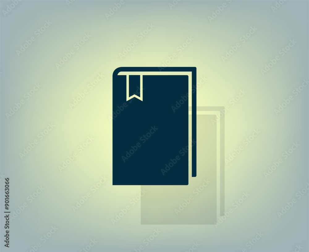 Aufkleber vector icon with shadow on gray background with gradient.