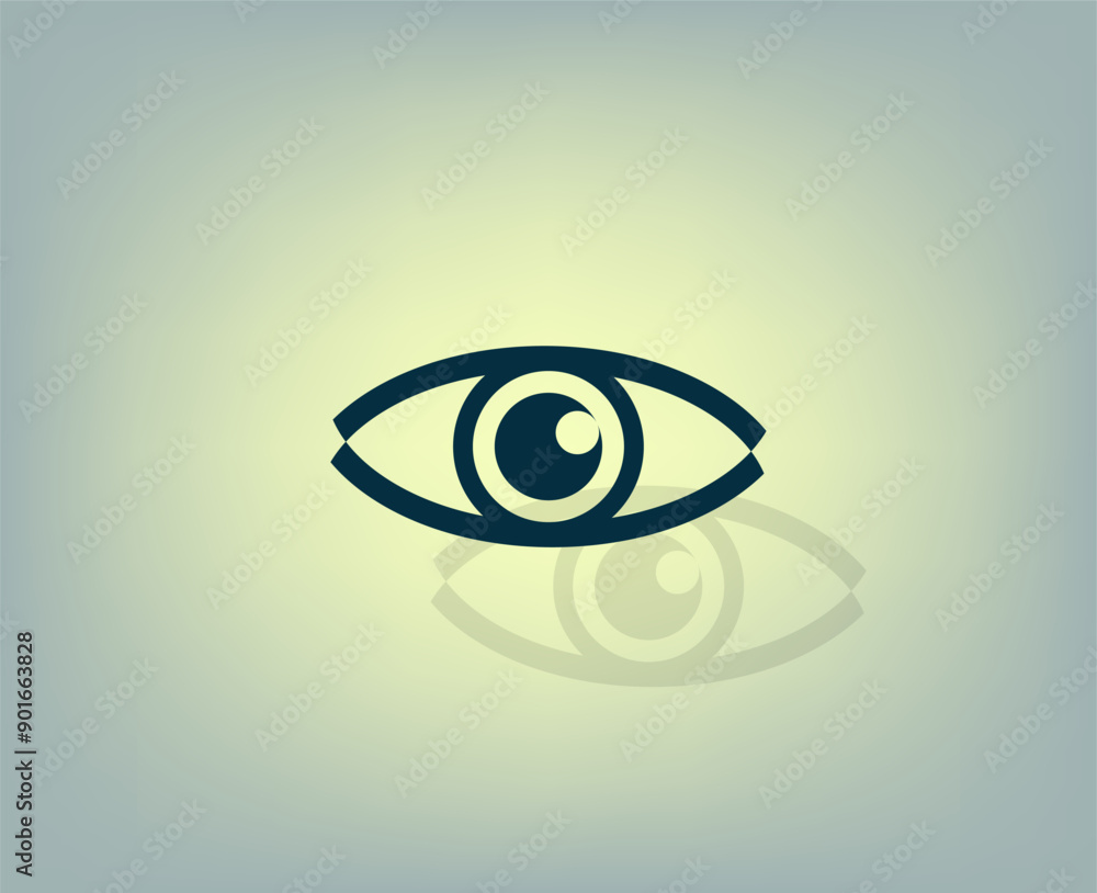 Poster vector icon with shadow on gray background with gradient.
