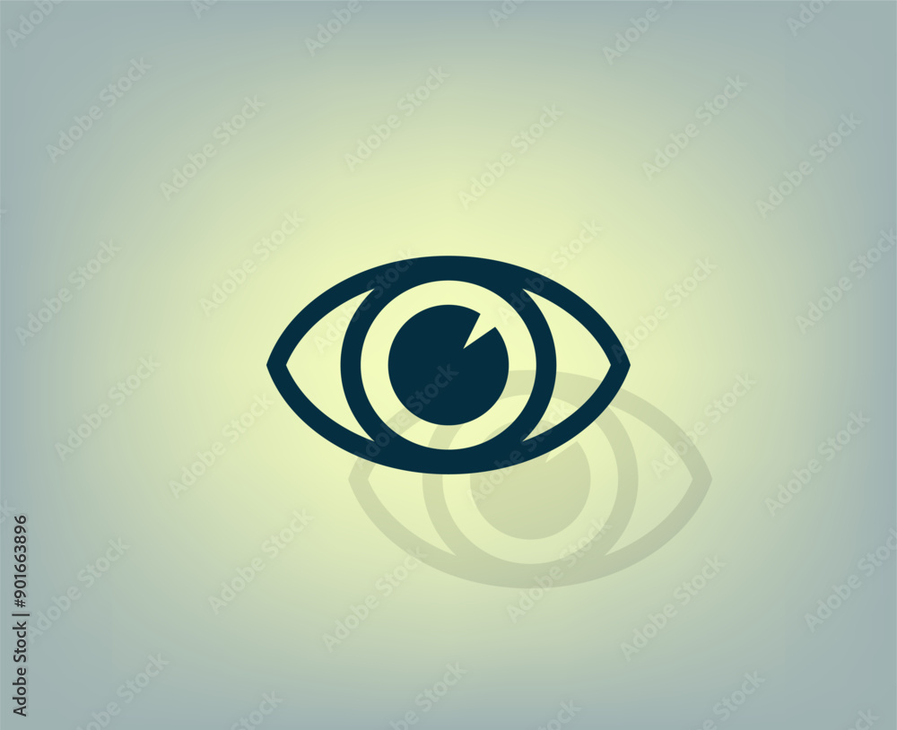 Poster vector icon with shadow on gray background with gradient.