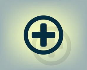 Obraz premium Vector icon with shadow on gray background with gradient.