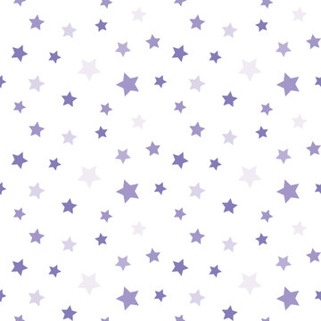 purple stars confetti pattern seamless. Vector Illustration for decoration, wallpaper, wrapping paper, backdrop etc