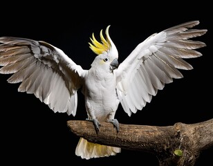 Fototapeta premium Cockatoo Perched on a Tree Branch