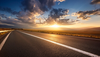Fototapeta premium sunset on the road
