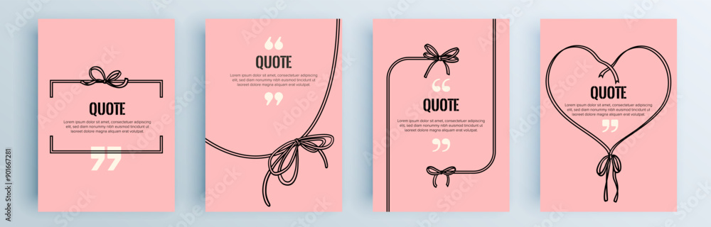 Aufkleber quote frames blank templates set. text in brackets, citation empty speech bubbles, quote bubbles. te