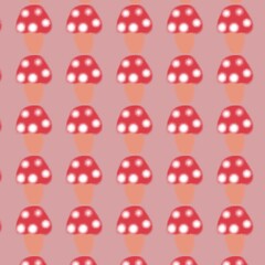red and white mushrooms