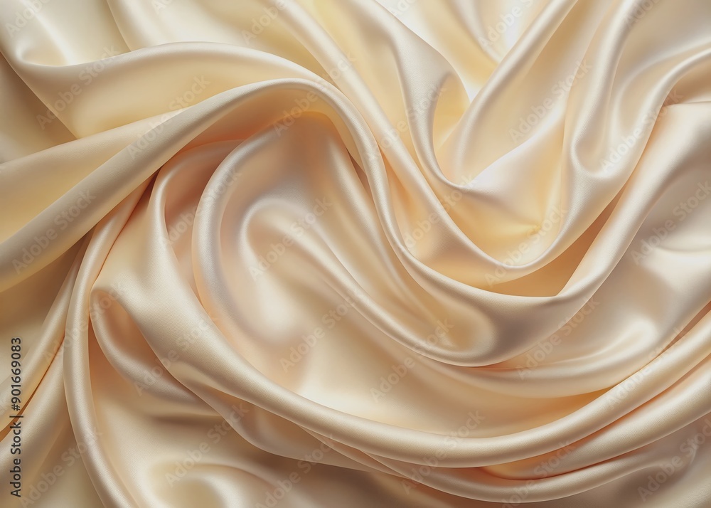 Poster soft focus cream silk texture with smooth, gentle lines serves as a serene pastel-colored background