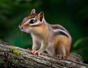 Obraz premium Chipmunk Perched in Tree