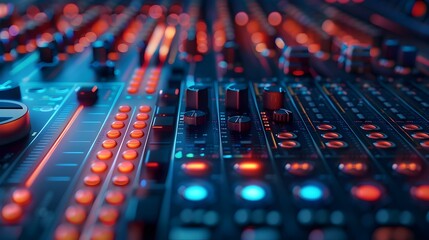 Immersive Digital 3D Soundboard with Dynamic Interactive Elements and Advanced Background Music