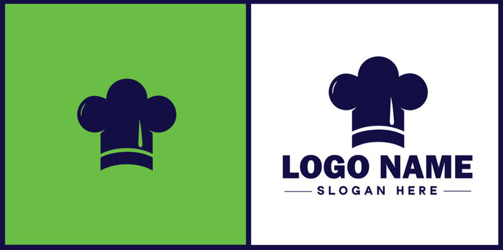 Cooking school icon Culinary academy Cooking institute Culinary school flat logo sign symbol editable vector