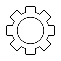 Settings vector icon, outline design.