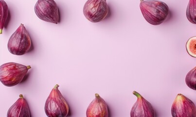 Figs on a soft lavender background