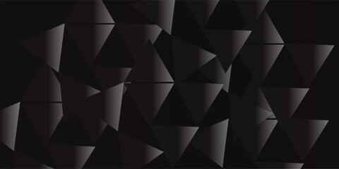 Dark Black vector abstract mosaic pattern. A sample with polygonal shapes. A completely new template for your business design.