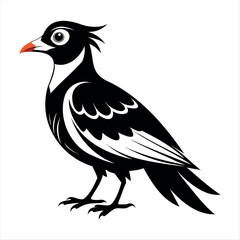 Fototapeta premium Vector Illustration Silhouette Beautiful Birds collection isolated on a white background