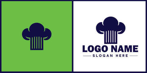 Cooking school icon Culinary academy Cooking institute Culinary school flat logo sign symbol editable vector