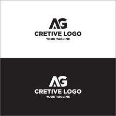  creative letter AG logo design vector