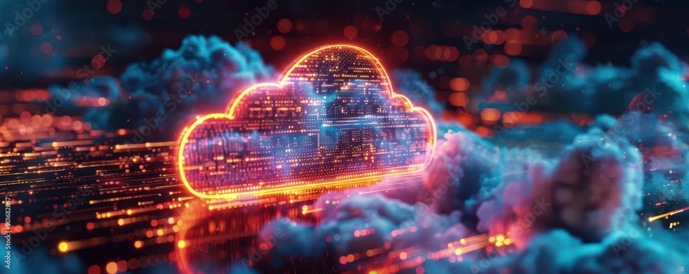 Poster revolutionizing cloud services and data protection with artificial intelligence information processi