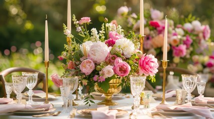 A Feast of Love: Exquisitely Decorated Wedding Celebration Table