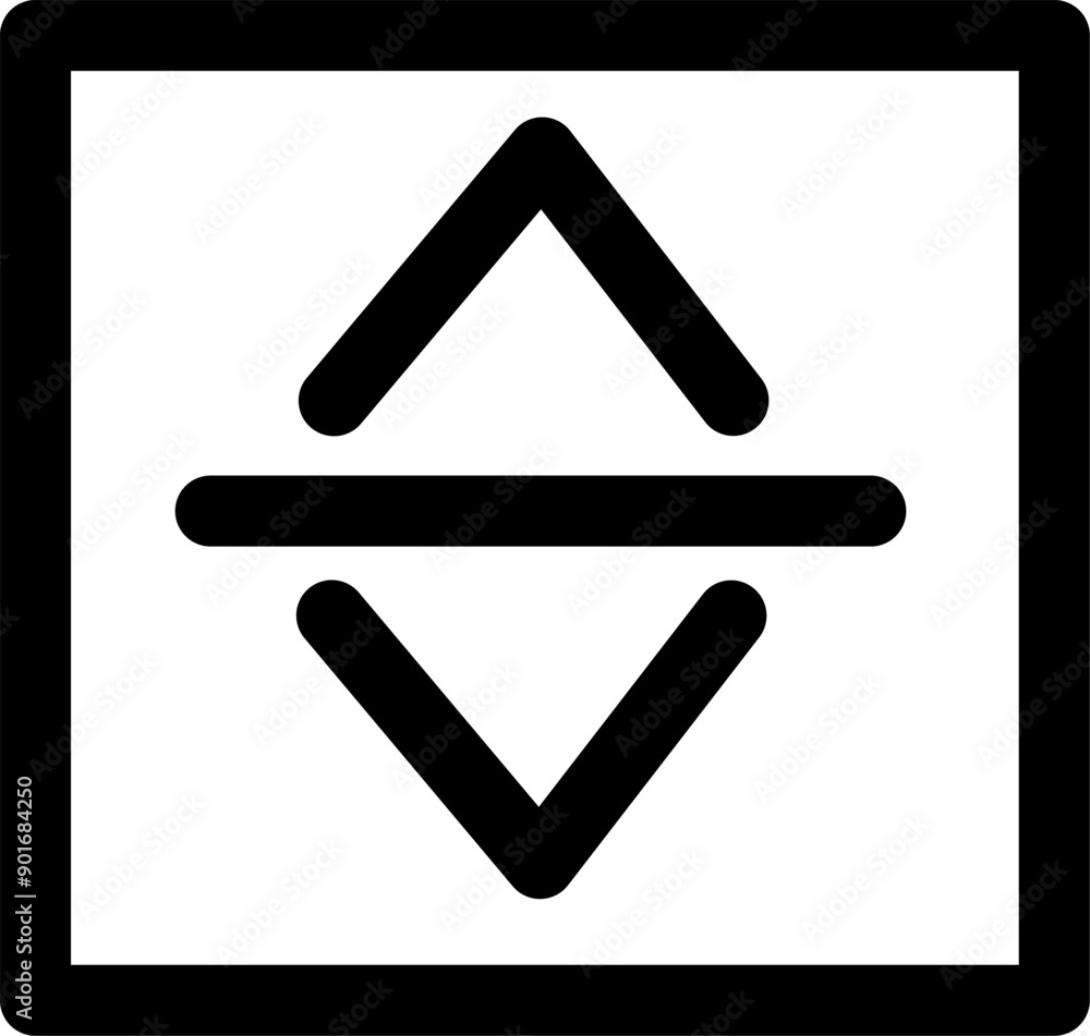 Poster elevator vector icon. elevator flat sign design. replaceable vector design.