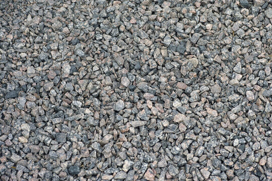 A background of crushed granite. Close up.