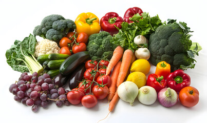 vegetable and fruits photo or illustrator on white background