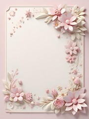 Elegant Floral Frames with Paper Art Design
