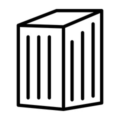 Ballot Drop Box Vector Line Icon Design