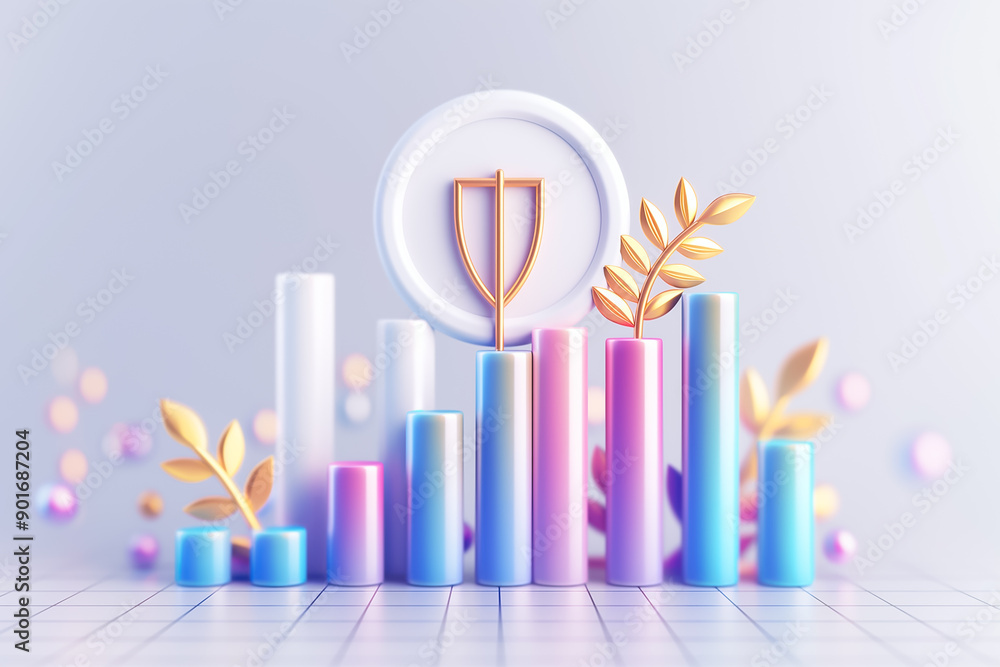 Aufkleber explore the innovative realm of modern data visualization, featuring abstract bar graphs paired with