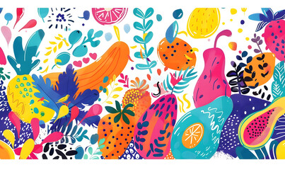 vegetable and fruits photo or illustrator on white background