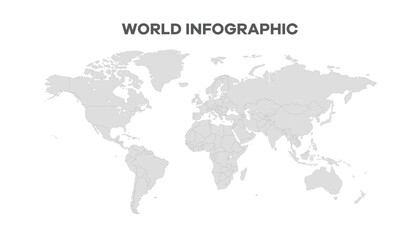PrintWorld Map, Very high resolution world map, isolated on white background. Infographic, Flat Earth, Globe similar worldmap icon. annual report, Travel worldwide, map silhouette backdrop.