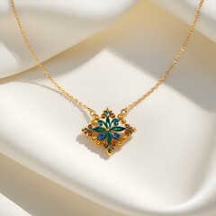 gold necklace with diamonds
