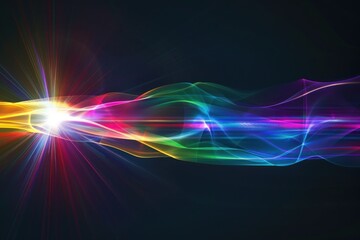 Spectrum ghost design element with an abstract lens flare Isolated on black background