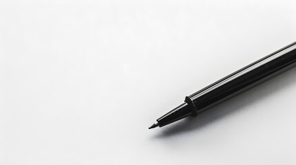 Sleek black pen on clean white background with minimalist design in V6 style raw 00599.