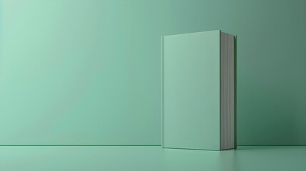 Minimalist book cover design featuring simplistic typography on a soft light green background.