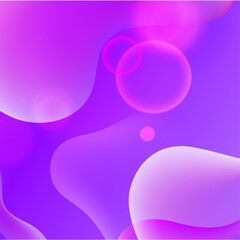 abstract background with bubbles, Purple and pink banner