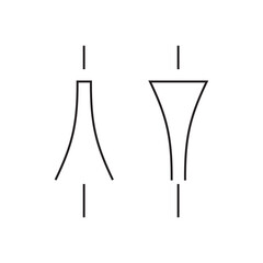 Lavatory and restroom sign for man and women isolated icon graphic vector	