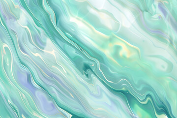 Obraz premium Abstract background mixing acrylic green colors, alcohol paints. Beautiful banner template for wallpaper, backdrops and wallpapers