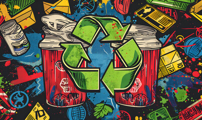 recycle and reuse products concept to keep the world green.