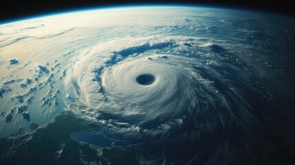 Cyclone Viewed from Orbital Space Station