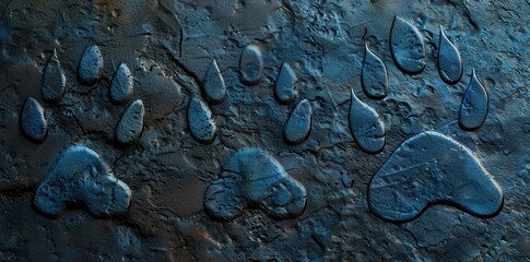 Tranquil Paw Print Harmony. Clean and Serene Concept