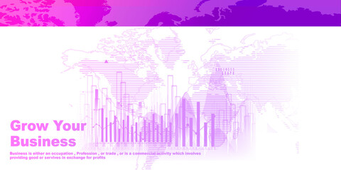 Fototapeta premium 2d illustration Stock market online business concept. business Graph 