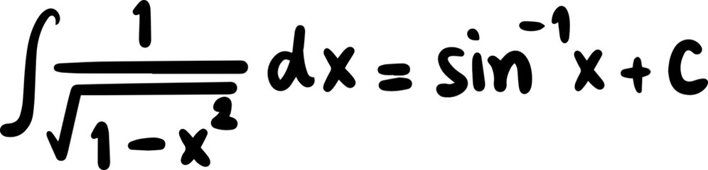 basic Integral math Formulas handwritten