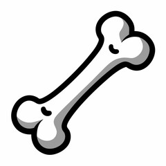 Halloween Bone  Silhouette Vector illustration
