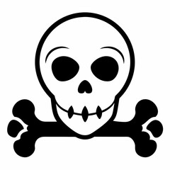 Halloween Bone  Silhouette Vector illustration
