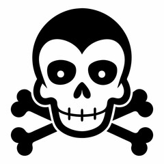 Halloween Bone  Silhouette Vector illustration
